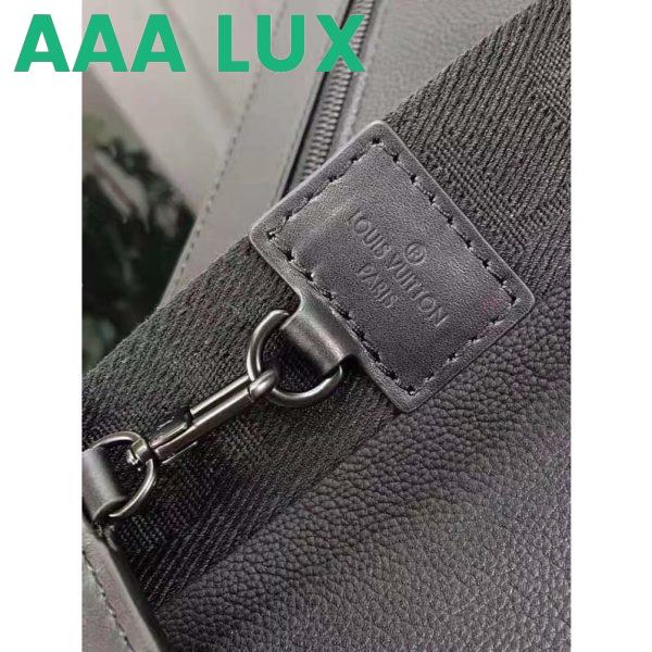 Replica Louis Vuitton LV Unisex Messenger Voyage Black Aerogram Cowhide Leather Textile Lining 9