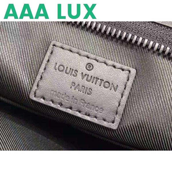Replica Louis Vuitton LV Unisex Messenger Voyage Black Aerogram Cowhide Leather Textile Lining 11
