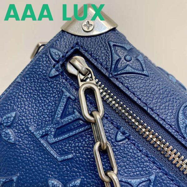 Replica Louis Vuitton LV Unisex Mini Soft Trunk Denim Blue Cowhide Leather 8