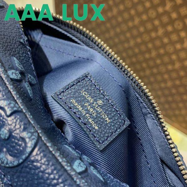 Replica Louis Vuitton LV Unisex Mini Soft Trunk Denim Blue Cowhide Leather 10