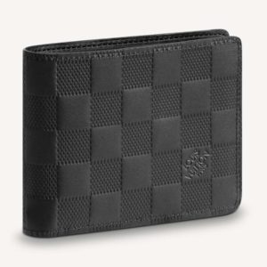 Replica Louis Vuitton LV Unisex Multiple Wallet Black Damier Infini Leather 2