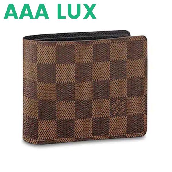 Replica Louis Vuitton LV Unisex Multiple Wallet Coated Canvas-Brown