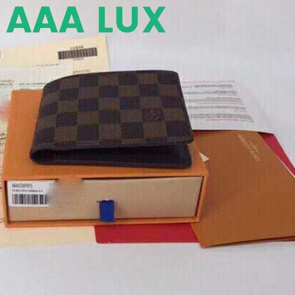 Replica Louis Vuitton LV Unisex Multiple Wallet Coated Canvas-Brown 5