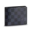 Replica Louis Vuitton LV Unisex Multiple Wallet Damier Cobalt Canvas-Grey