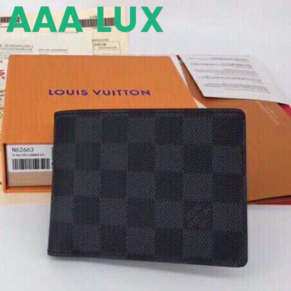 Replica Louis Vuitton LV Unisex Multiple Wallet Damier Cobalt Canvas-Grey 5