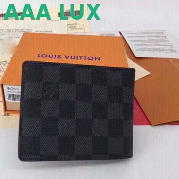 Replica Louis Vuitton LV Unisex Multiple Wallet Damier Cobalt Canvas-Grey 7