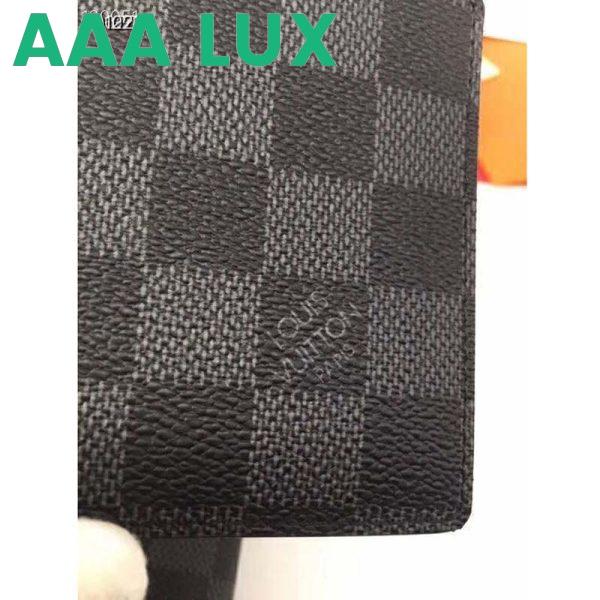 Replica Louis Vuitton LV Unisex Multiple Wallet Damier Cobalt Canvas-Grey 9
