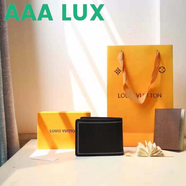 Replica Louis Vuitton LV Unisex Multiple Wallet in Taurillon Leather-Black 4