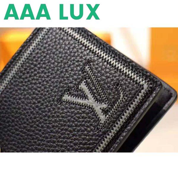 Replica Louis Vuitton LV Unisex Multiple Wallet in Taurillon Leather-Black 5