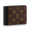 Replica Louis Vuitton LV Unisex Multiple Wallet Monogram Macassar Coated Canvas Cowhide Leather 12