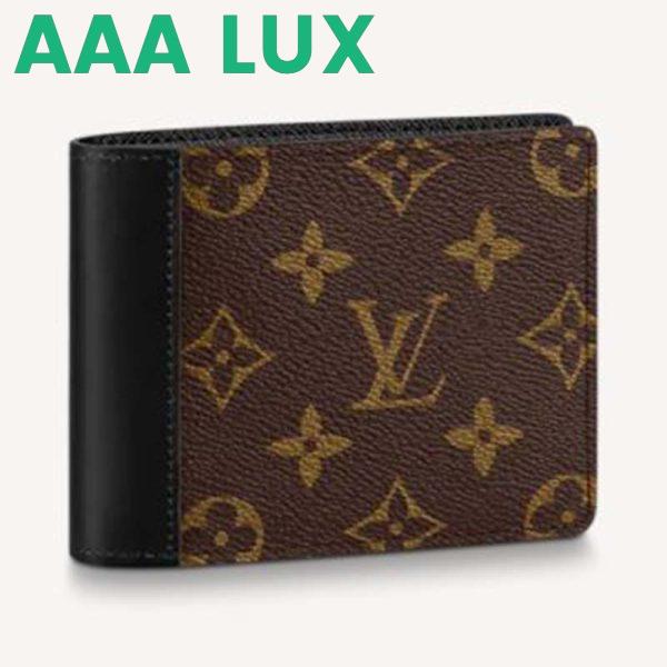 Replica Louis Vuitton LV Unisex Multiple Wallet Monogram Macassar Coated Canvas Cowhide Leather