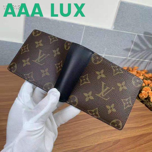 Replica Louis Vuitton LV Unisex Multiple Wallet Monogram Macassar Coated Canvas Cowhide Leather 4