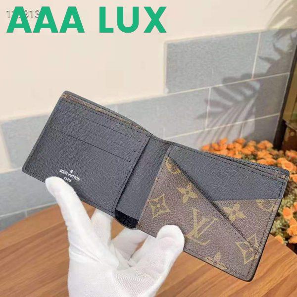 Replica Louis Vuitton LV Unisex Multiple Wallet Monogram Macassar Coated Canvas Cowhide Leather 6