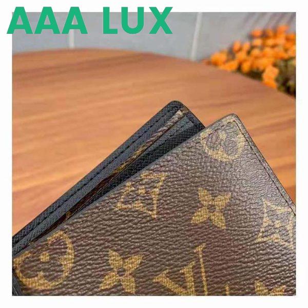 Replica Louis Vuitton LV Unisex Multiple Wallet Monogram Macassar Coated Canvas Cowhide Leather 7