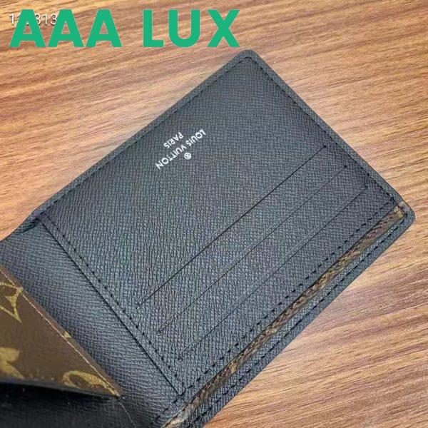 Replica Louis Vuitton LV Unisex Multiple Wallet Monogram Macassar Coated Canvas Cowhide Leather 9