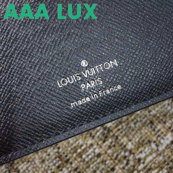 Replica Louis Vuitton LV Unisex Multiple Wallet Taiga Cowhide Leather-Black 8