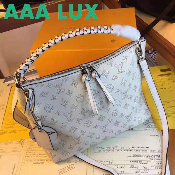 Replica Louis Vuitton LV Women Beaubourg Hobo Bag Snow White Mahina Perforated Calf Leather 4