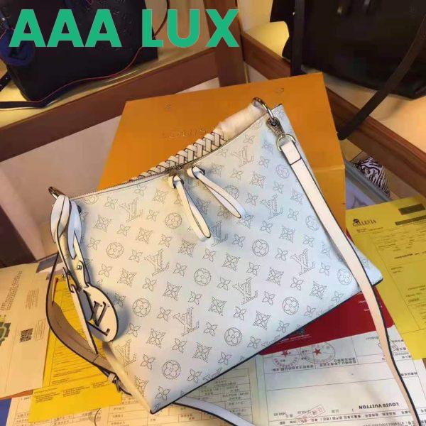 Replica Louis Vuitton LV Women Beaubourg Hobo Bag Snow White Mahina Perforated Calf Leather 5