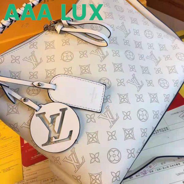 Replica Louis Vuitton LV Women Beaubourg Hobo Bag Snow White Mahina Perforated Calf Leather 6