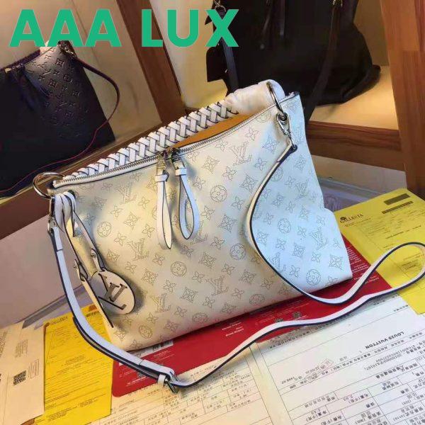Replica Louis Vuitton LV Women Beaubourg Hobo Bag Snow White Mahina Perforated Calf Leather 7