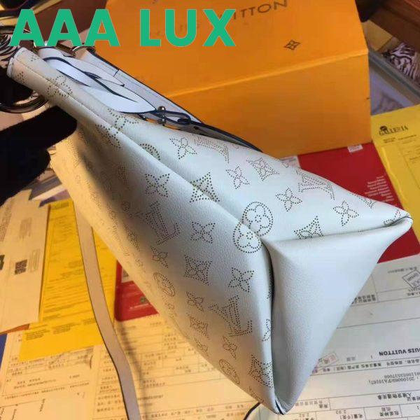 Replica Louis Vuitton LV Women Beaubourg Hobo Bag Snow White Mahina Perforated Calf Leather 8