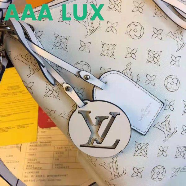 Replica Louis Vuitton LV Women Beaubourg Hobo Bag Snow White Mahina Perforated Calf Leather 11