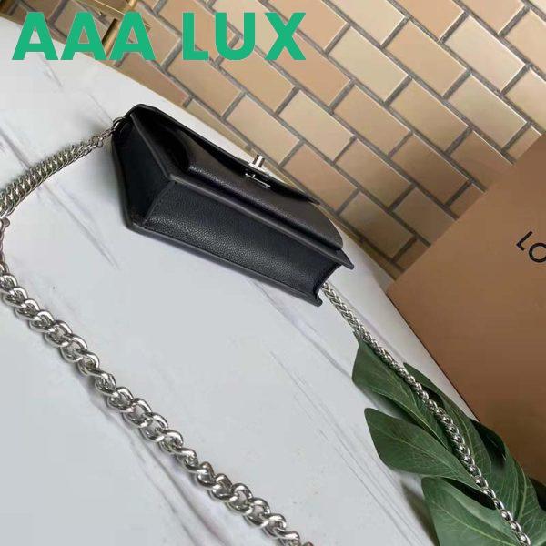 Replica Louis Vuitton LV Unisex Mylockme Chain Pochette Black Soft Grained Calfskin 6