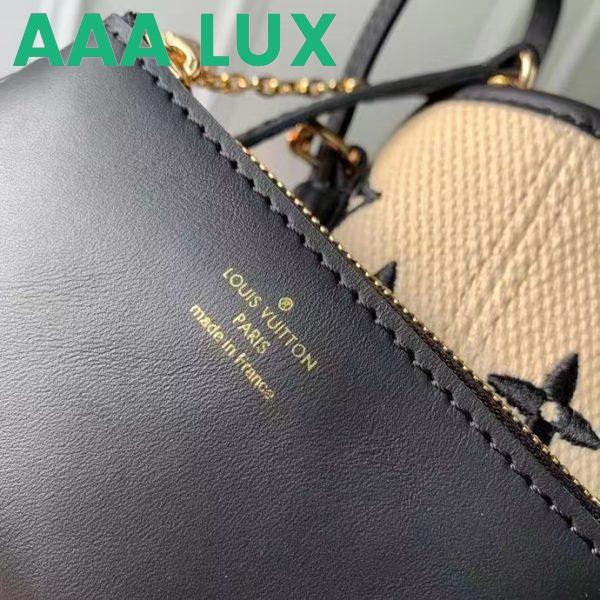 Replica Louis Vuitton LV Unisex Nano Bucket Black Lotus Cotton Cowhide Leather 11