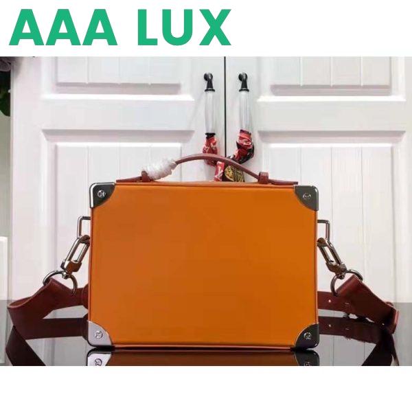 Replica Louis Vuitton LV Unisex NBA Handle Soft Trunk No. 7 Saffron Cowhide Calf 4