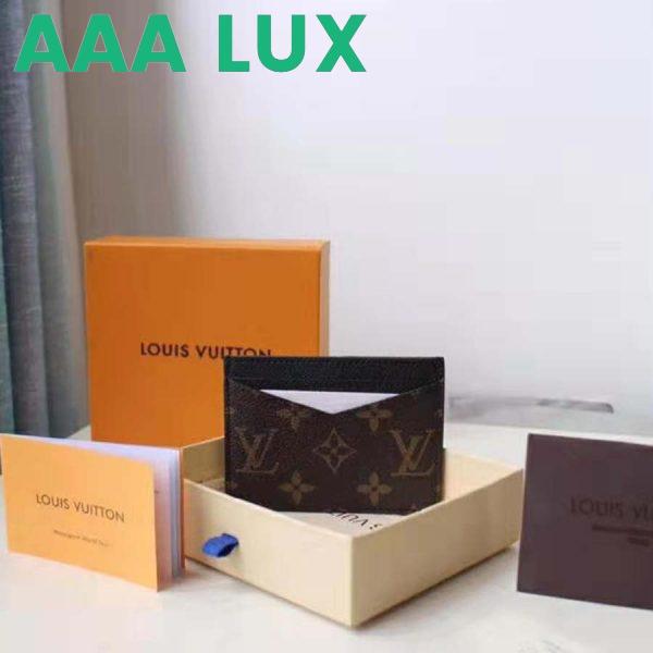 Replica Louis Vuitton LV Unisex Neo Porte Cartes in Monogram Macassar Canvas-Brown 3