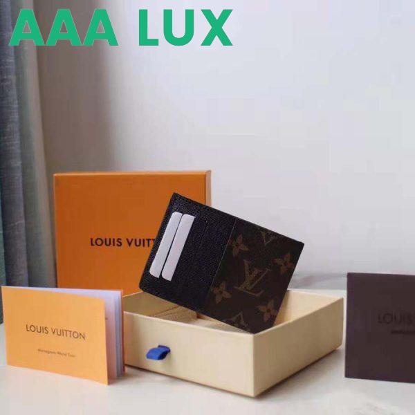 Replica Louis Vuitton LV Unisex Neo Porte Cartes in Monogram Macassar Canvas-Brown 4
