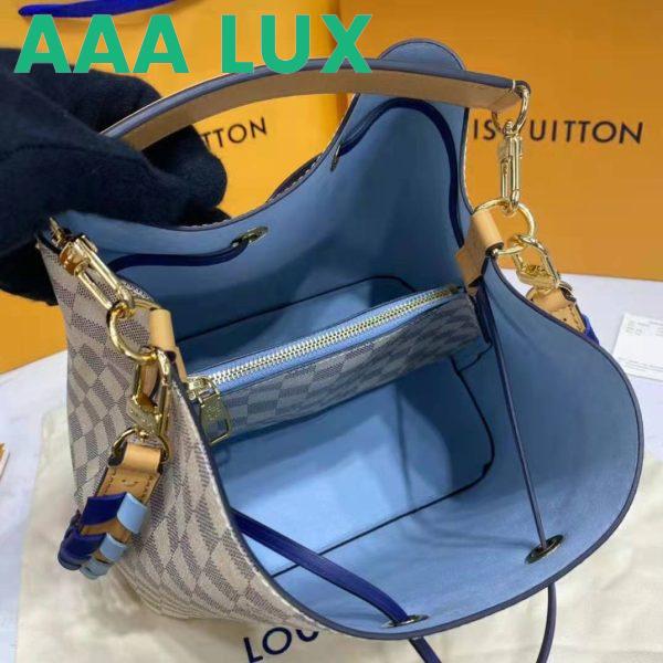 Replica Louis Vuitton LV Unisex Néonoé MM Bucket Bag Blue Damier Azur Coated Canvas 8