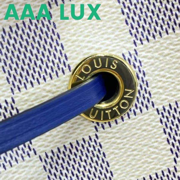 Replica Louis Vuitton LV Unisex Néonoé MM Bucket Bag Blue Damier Azur Coated Canvas 10