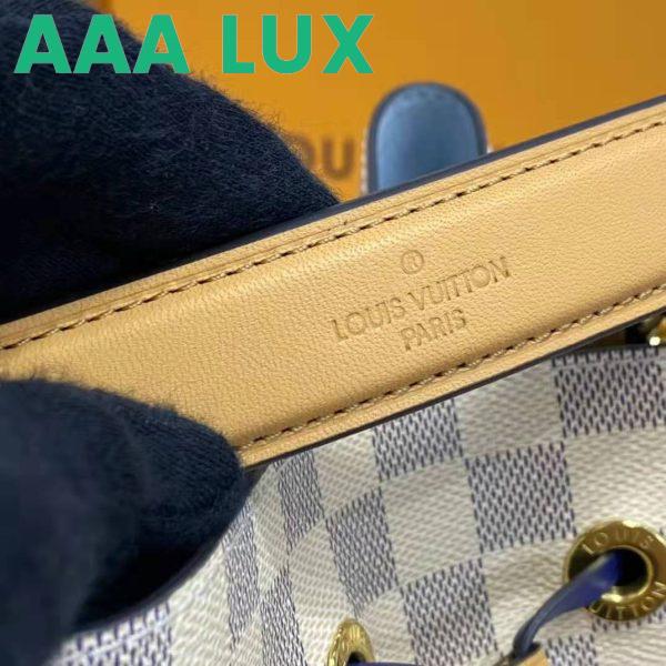 Replica Louis Vuitton LV Unisex Néonoé MM Bucket Bag Blue Damier Azur Coated Canvas 14
