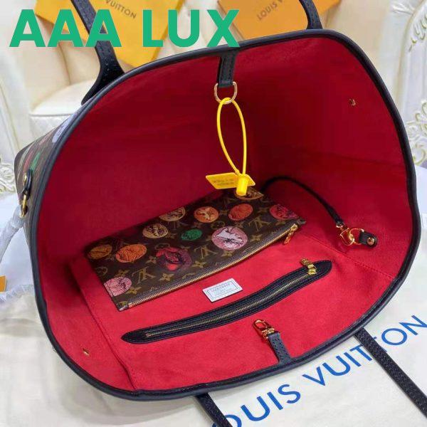 Replica Louis Vuitton LV Unisex Neverfull MM Tote Monogram Cameo Printed Canvas Cowhide Leather 9