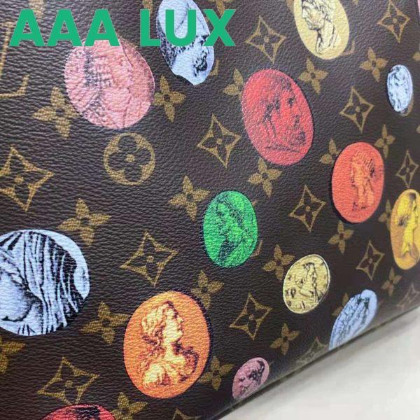 Replica Louis Vuitton LV Unisex Neverfull MM Tote Monogram Cameo Printed Canvas Cowhide Leather 11