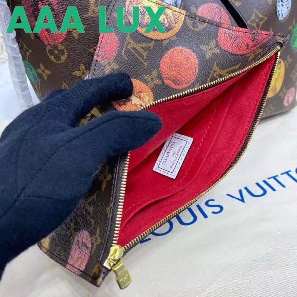 Replica Louis Vuitton LV Unisex Neverfull MM Tote Monogram Cameo Printed Canvas Cowhide Leather 12