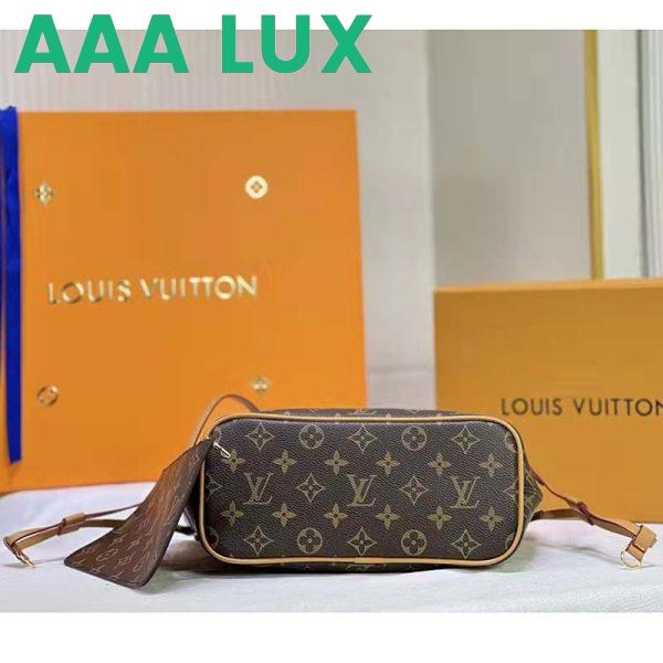 Replica Louis Vuitton LV Unisex Neverfull PM Tote Brown Monogram Coated Canvas Cowhide 7