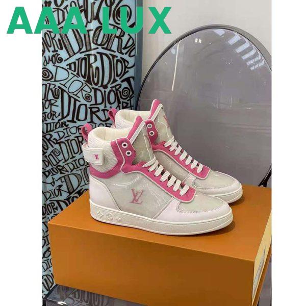 Replica Louis Vuitton LV Unisex Boombox Sneaker Boot Fuchsia Mix of Materials Rubber Outsole 4