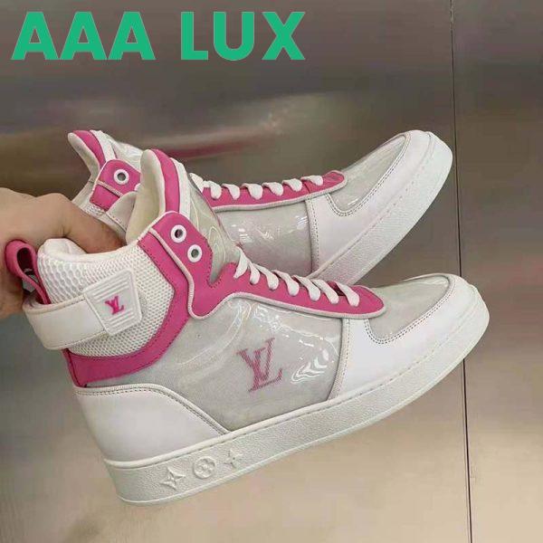Replica Louis Vuitton LV Unisex Boombox Sneaker Boot Fuchsia Mix of Materials Rubber Outsole 10