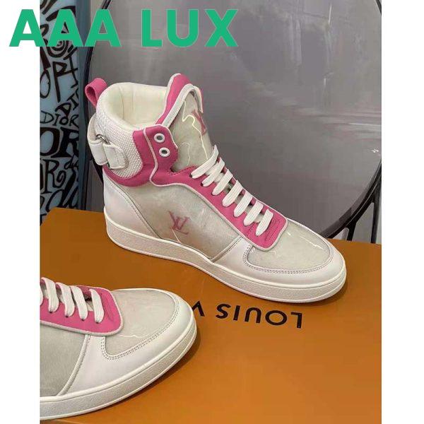 Replica Louis Vuitton LV Unisex Boombox Sneaker Boot Fuchsia Mix of Materials Rubber Outsole 11