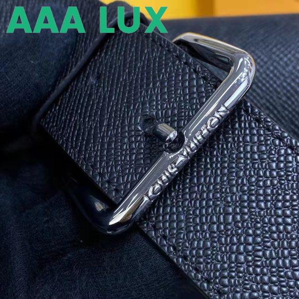 Replica Louis Vuitton LV Unisex New Flap Messenger Black Taiga Cowhide Leather 11