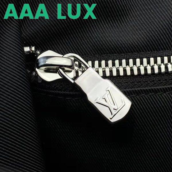 Replica Louis Vuitton LV Unisex New Flap Messenger Black Taiga Cowhide Leather 12