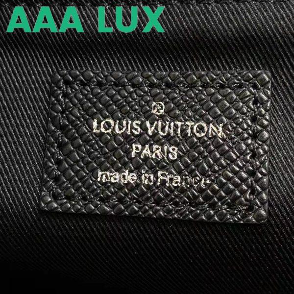 Replica Louis Vuitton LV Unisex New Flap Messenger Black Taiga Cowhide Leather 14