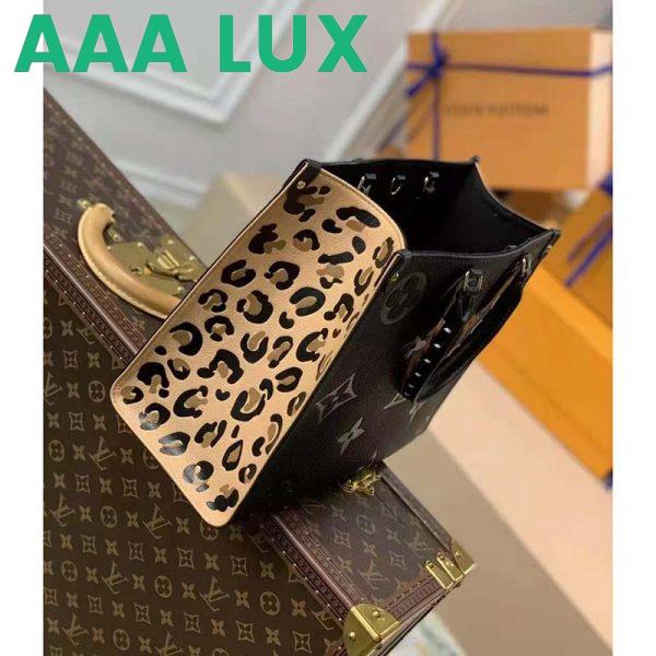Replica Louis Vuitton LV Unisex Onthego MM Tote Black Embossed Supple Grained Cowhide Leather 5