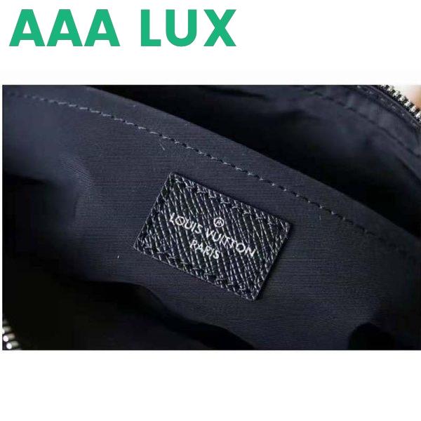 Replica Louis Vuitton LV Unisex Outdoor Bumbag Black Taiga Cowhide Leather Monogram Eclipse Coated Canvas 10
