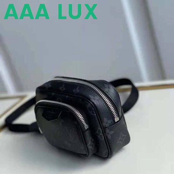 Replica Louis Vuitton LV Unisex Outdoor Pouch Taigarama Noir Black Coated Canvas Cowhide Leather 6