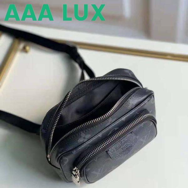 Replica Louis Vuitton LV Unisex Outdoor Pouch Taigarama Noir Black Coated Canvas Cowhide Leather 7