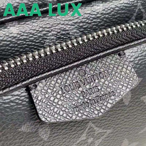 Replica Louis Vuitton LV Unisex Outdoor Pouch Taigarama Noir Black Coated Canvas Cowhide Leather 10
