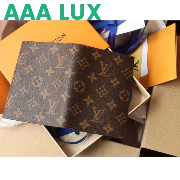 Replica Louis Vuitton LV Unisex Passport Cover Brown Monogram Coated Canvas Cowhide Leather 4